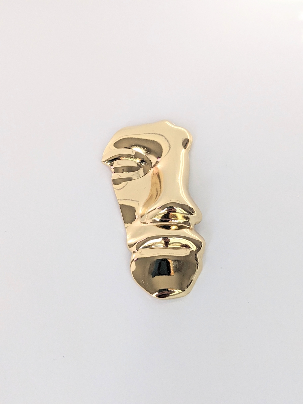 Abstract Gold Face Pin